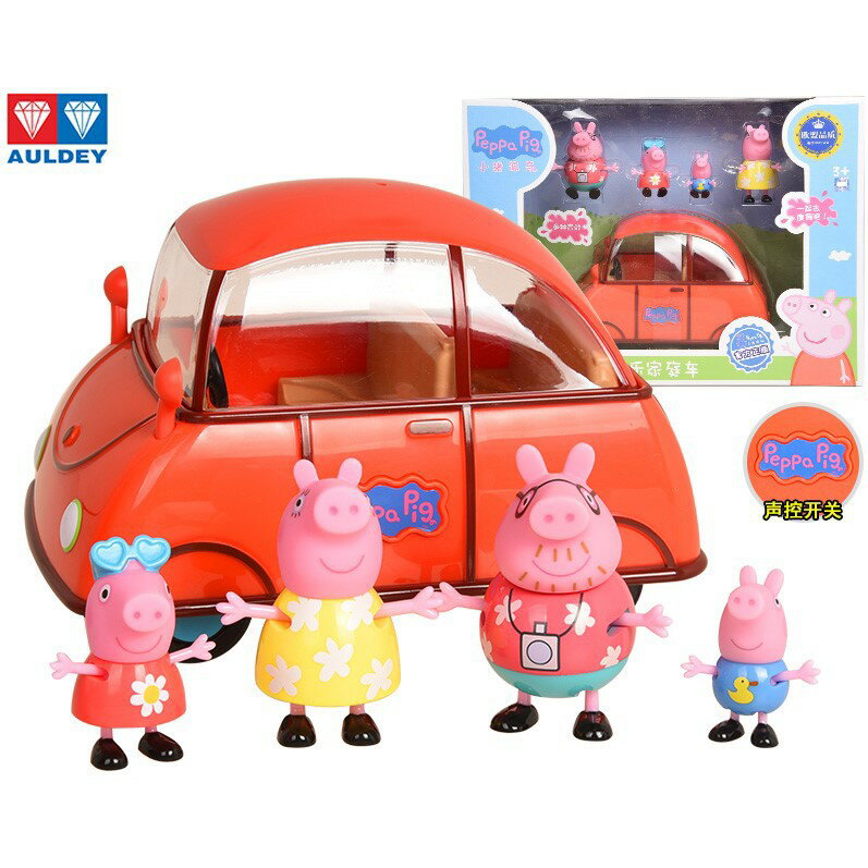 FuNFang 正版現貨 佩佩豬家庭歡樂車 佩佩豬玩具過家家生日禮物佩琪喬治套裝