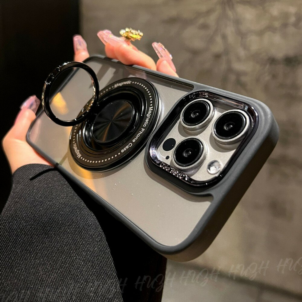 360支點殼適用蘋果16promax手機殼iPhone14pro新款透明15自帶支架的14全包防摔13磁吸男手機套女高級感潮牌