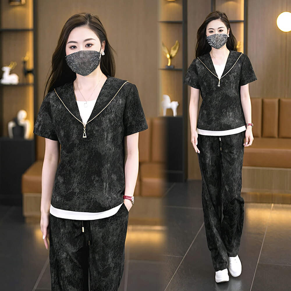 ＊ORead＊韓版兩件套裝(黑色L~5XL)【限定加碼✿全館滿額再折】