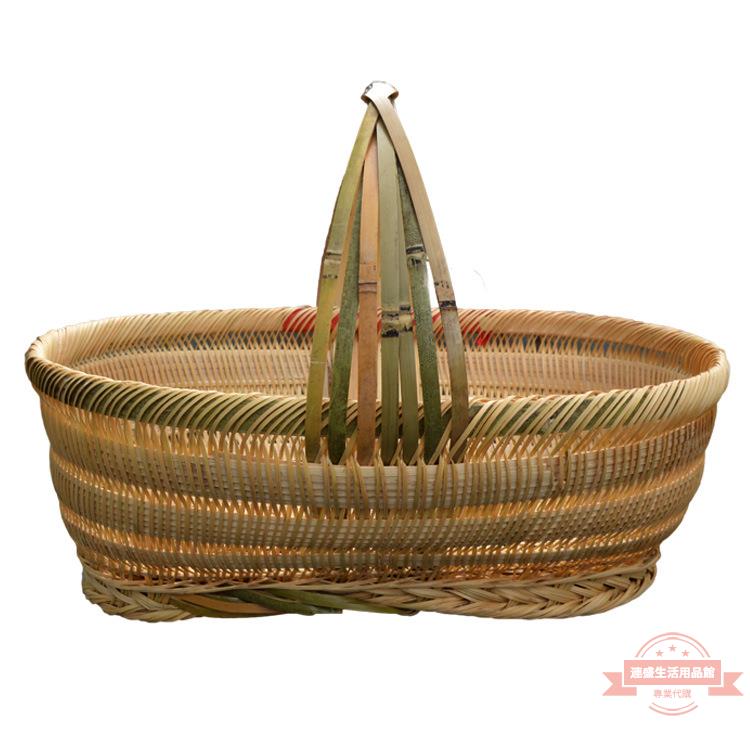 手工竹編制品 竹籃子家用菜籃日式餐具手提籃 粽子水果雞蛋禮盒籃