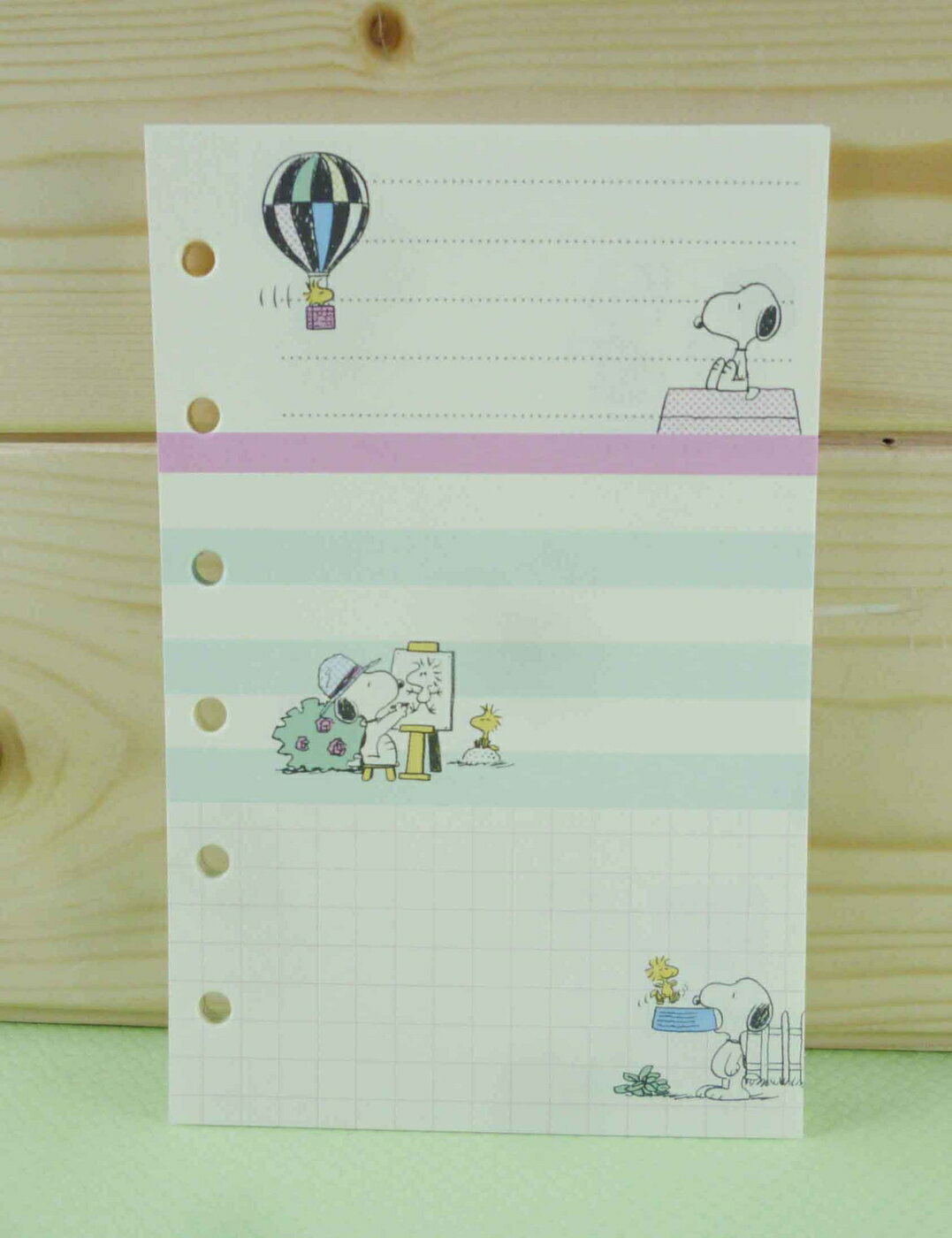 【震撼精品百貨】史奴比Peanuts Snoopy  三切補充內頁 熱氣球 震撼日式精品百貨