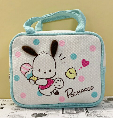 【震撼精品百貨】Pochacco 帕恰狗 三麗鷗帕恰狗可提化妝包/收納袋-冰淇淋#23078 震撼日式精品百貨