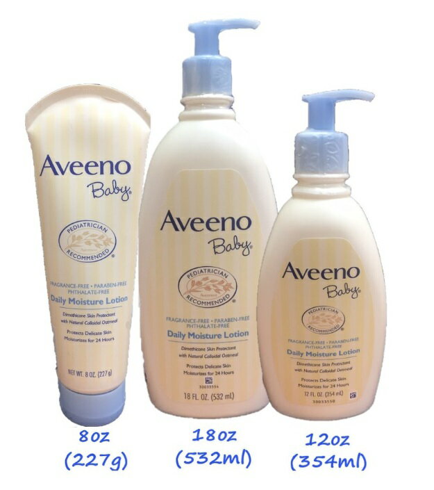 【彤彤小舖】Aveeno Naturals燕麥寶寶每日保濕24小時乳液 無香家庭號 532ml /354ml /227g