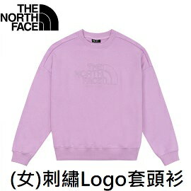 [ THE NORTH FACE ] 女 刺繡Logo套頭衫 粉紫 / 大學T / NF0A7WECHCP