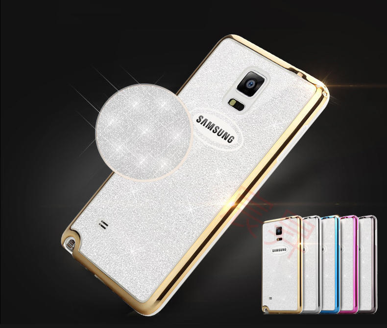 電鍍粉閃手機殼 Note4 Note5 iPhone5 iPhone6s Plus TPU軟殼 背蓋 透明殼