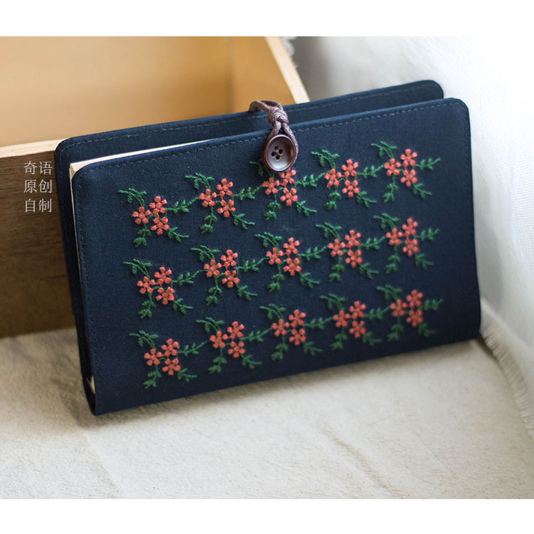 筆記本 原創刺繡碎花活頁A6A5文藝筆記本日記本布藝手賬本活頁本手工 限時88折