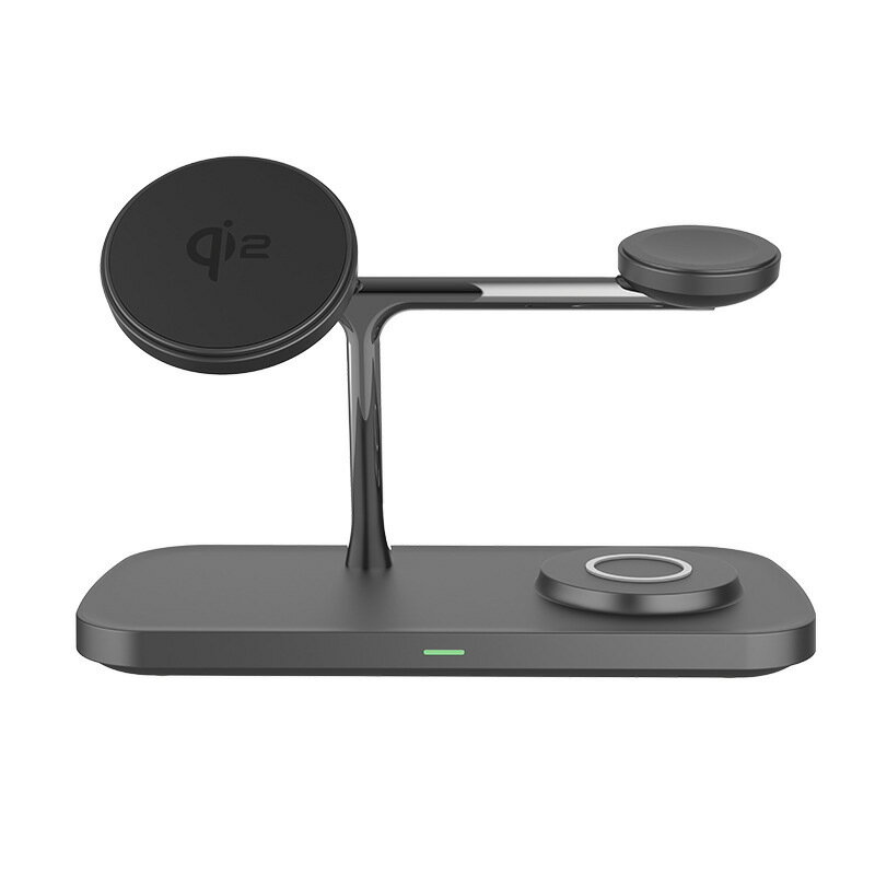 T255多功能磁吸無線充電器QI2適用於iphone手錶耳機無線充五合一【北歐家居生活】