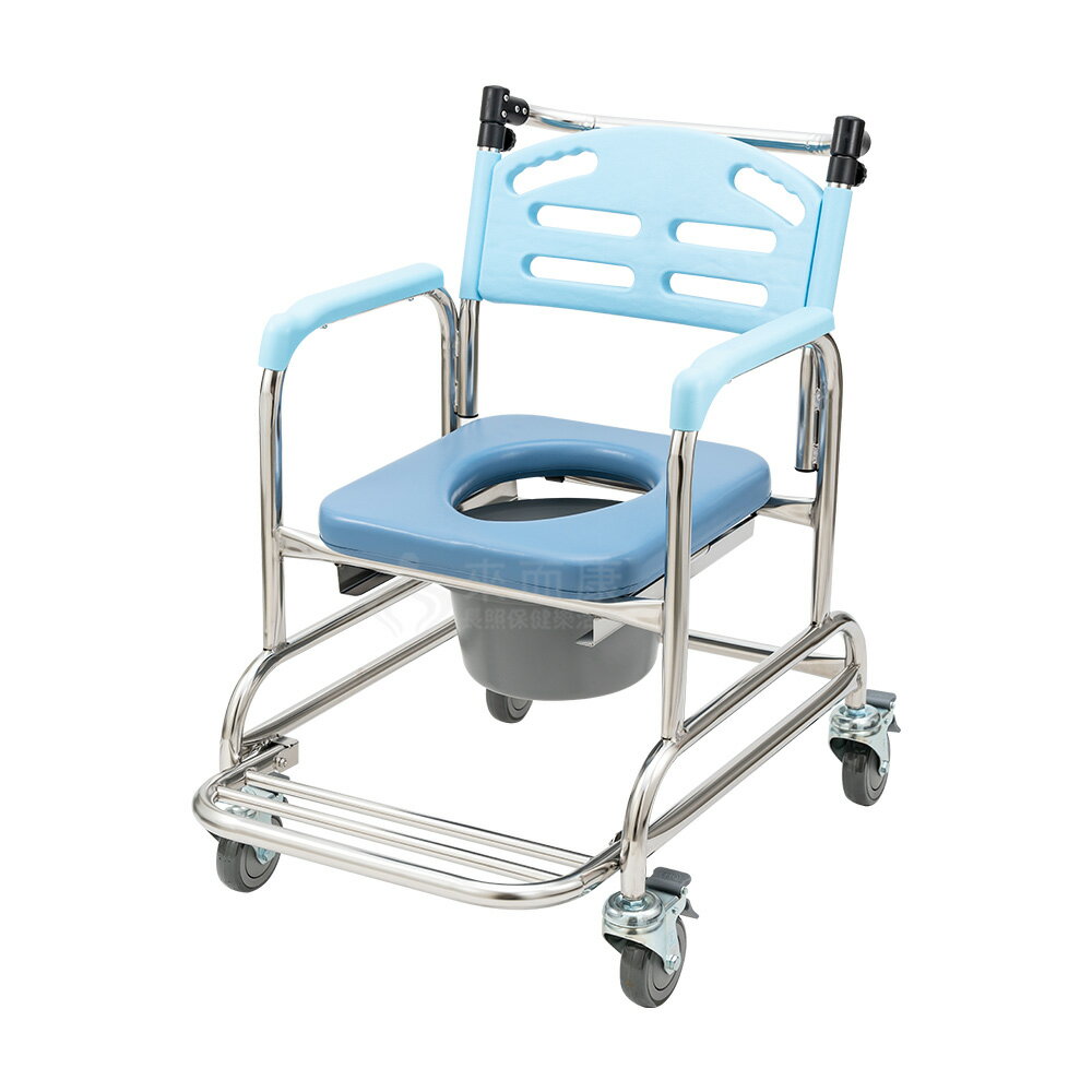 來而康 行健 ST-A135 不鏽鋼洗澡椅 帶輪便盆椅 便器椅 沐浴椅 可接受客訂製