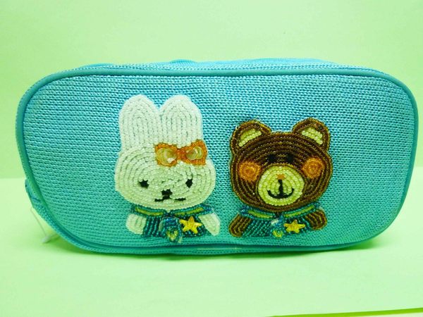 【震撼精品百貨】Daisy & Coro 熊與兔 雙層筆袋化妝包 震撼日式精品百貨