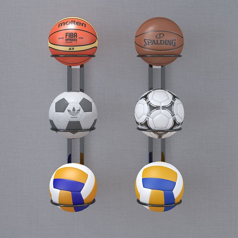 【免運】開發票 美雅閣| 免打孔球收納簡易室內兒童籃球置物架足球排球架球架墻上壁掛式