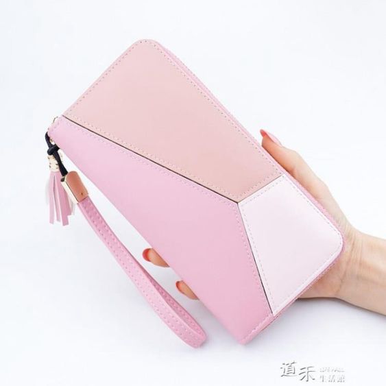 女錢包長款拉鍊手拿包軟皮錢夾多功能零錢袋時尚軟皮錢包 道禾生活館