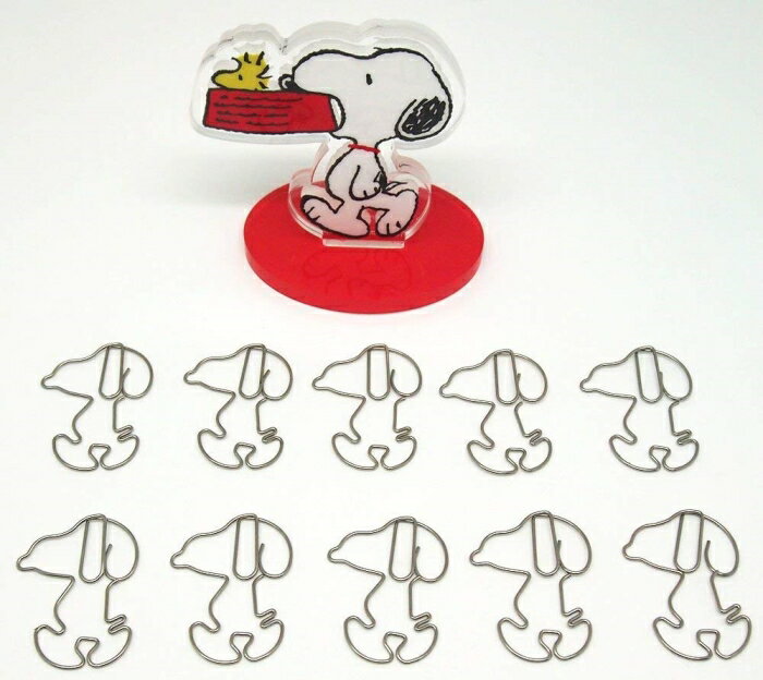 日本正版 PEANUTS 花生家族 Snoopy 史努比 造型迴紋針組 《 可直接吸附在立板上 好看又好用 》★ 夢想家 Zakka'fe ★