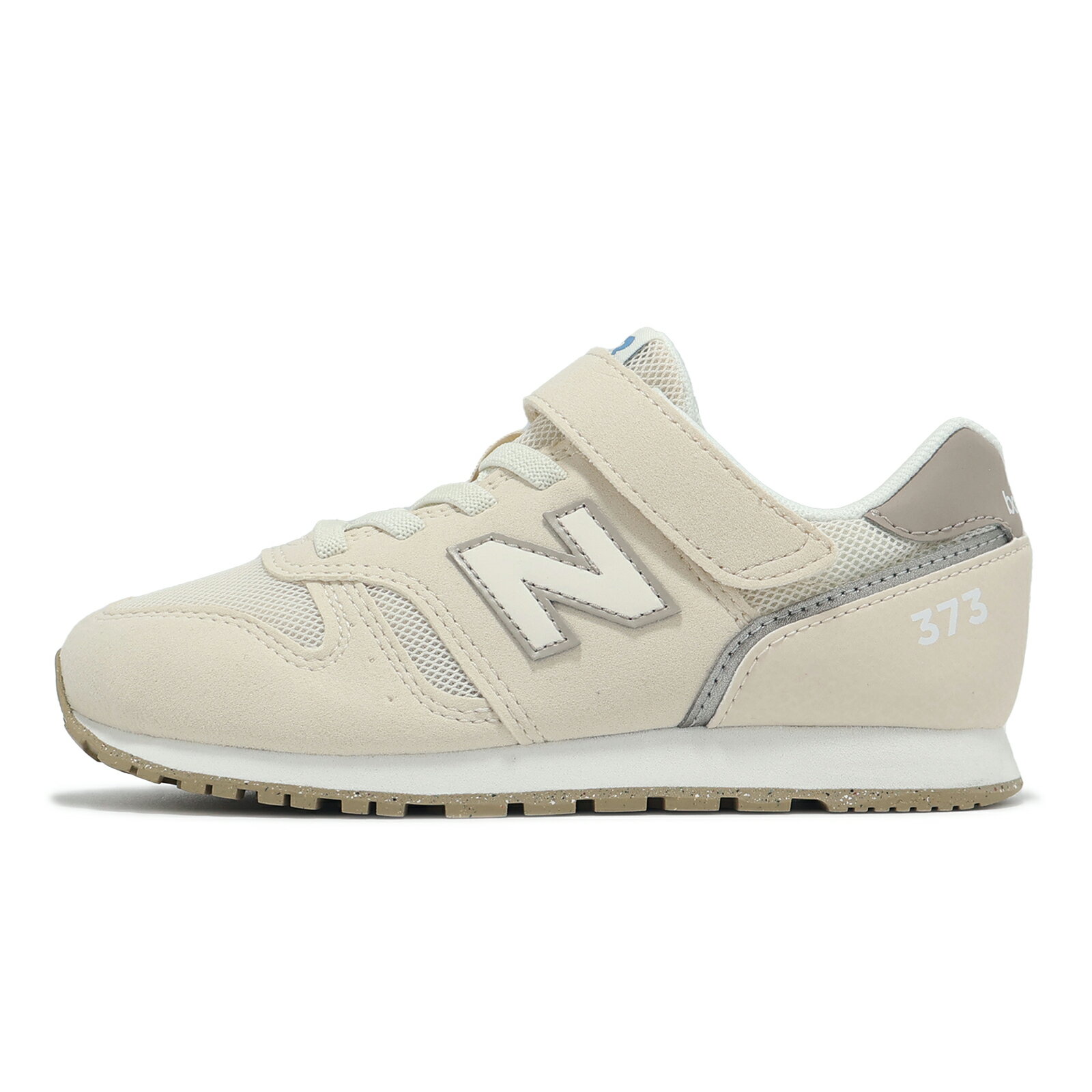 New Balance NB 休閒鞋 373 中童鞋 寬楦 米白 銀 魔鬼氈 麂皮 小朋友 運動鞋 NB YV373ML2-W