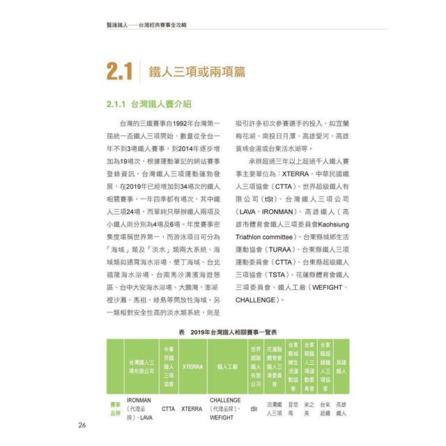 醫護鐵人台灣經典賽事全攻略──知名路跑、馬拉松、自行車、越野賽、長泳、鐵人三項耐力型賽事運動防護重點解析 5