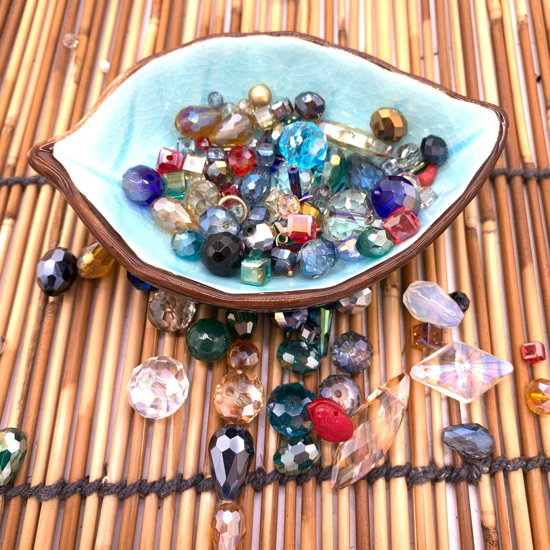 .雜的材料稱斤配件飾品一斤處理比較特價DIY珠子玻璃水晶價