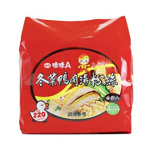 味丹 味味A 冬菜鴨肉湯粉絲 60g (4入)/袋【康鄰超市】