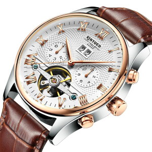 美琪 (簡約時尚)스위스瑞士全自動鏤空陀飛輪機械錶기계식 시계時尚男錶