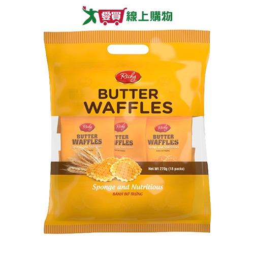 瑞奇富裕華芙奶油餅-270G【愛買】