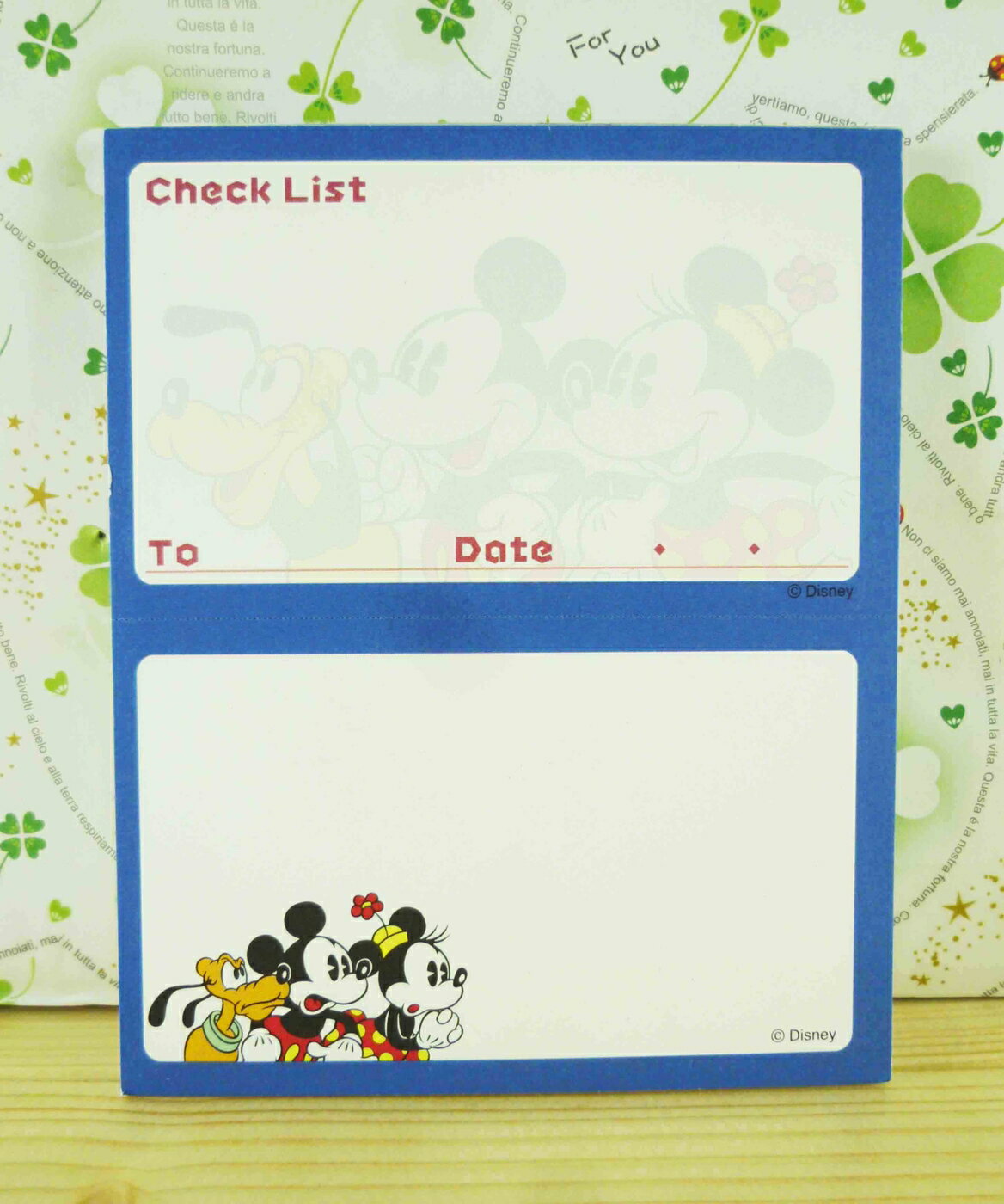 【震撼精品百貨】Micky Mouse 米奇/米妮 卡片式MEMO紙-藍色 震撼日式精品百貨
