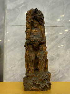 黃楊木雕居家供奉觀世音菩薩阿彌陀佛像擺件如來佛祖西方三圣家用