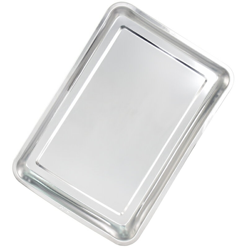 不鏽鋼方盤 304不鏽鋼方盤長方形無磁蒸飯盤菜盤餐盤餃子盤燒烤盤子加厚 托盤『XY22169』【免運】