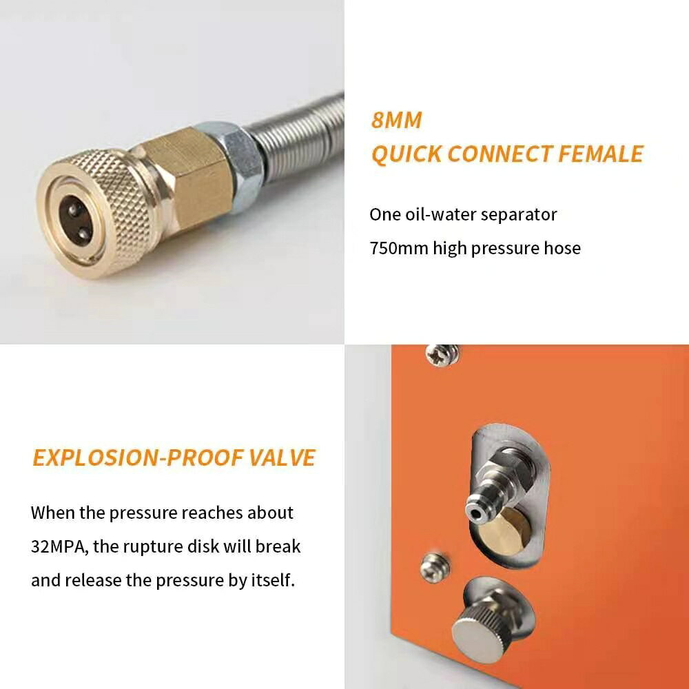 【可開發票】限時下殺 12伏車載高壓打氣泵30mpa110v高壓打氣機充氣泵30mpa高壓打氣筒40mpa 3