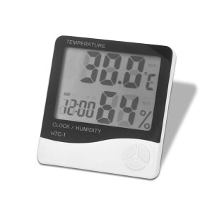 創意家用電子溫度計室內溫濕度計家用高準確度嬰兒房溫度計鬧鐘