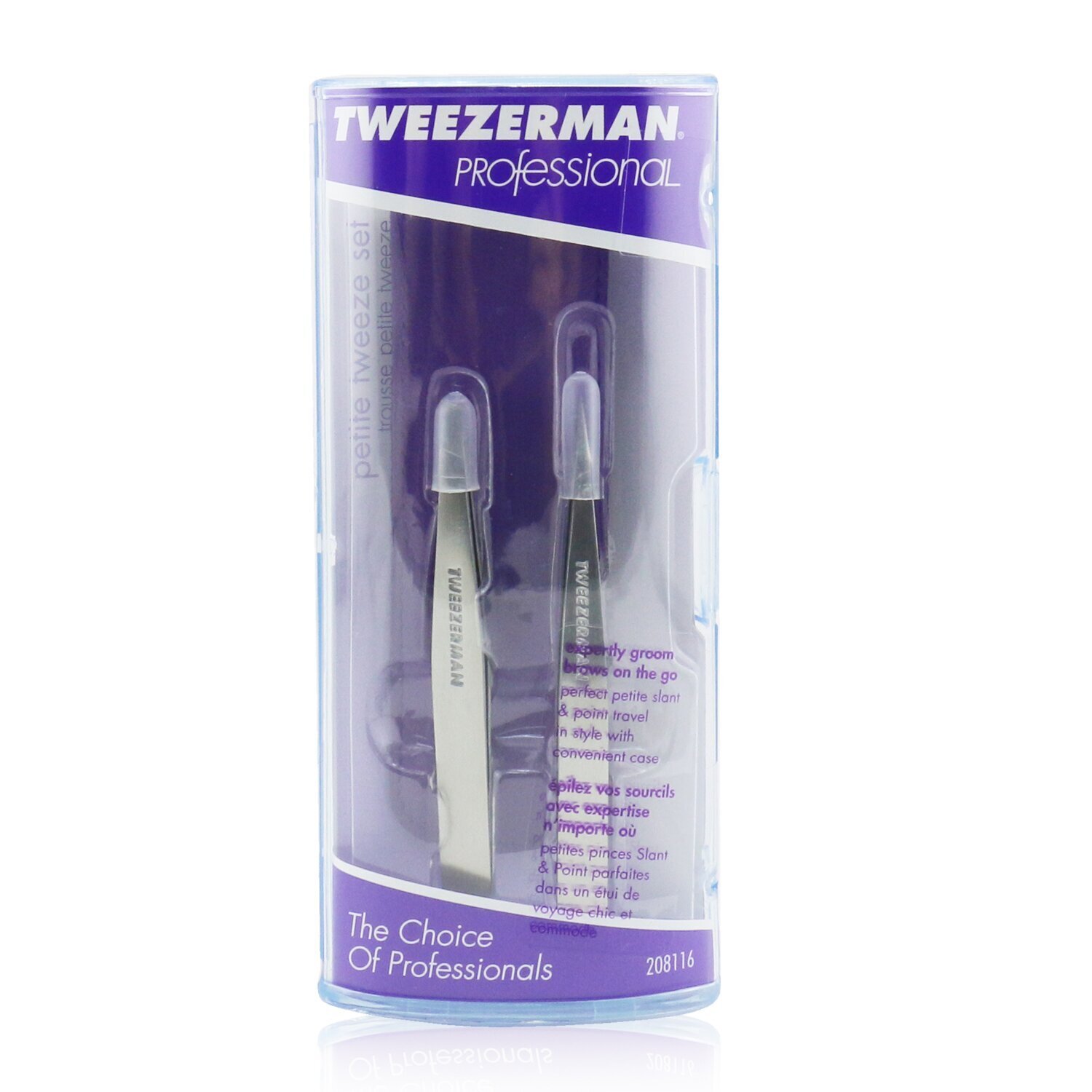 微之魅 Tweezerman - 專業小尺寸眉夾套裝: 斜口眉夾 + 尖頭眉夾Professional Petite Tweeze Set: Slant Tweezer + Point Tweezer