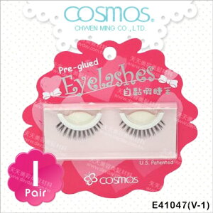 COSMOS自黏假睫毛(V-1)-單對E41047(不需要另塗膠水) [79992] [領券最高折$300]✦2024新年特惠