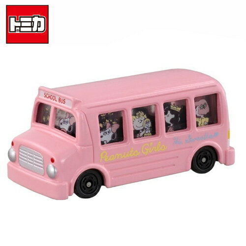 【日本正版】Dream TOMICA 史努比 粉紅巴士 多美小汽車 Snoopy 巴士 玩具車 - 804512