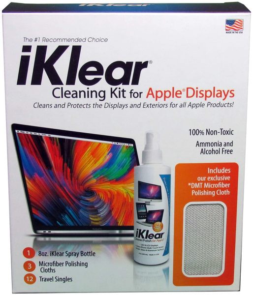 [3美國直購] iKlear iK-5MCK 螢幕清潔套件組 適蘋果 Macbook iPad iPhone 含 8oz 無酒精噴霧 超細纖維布