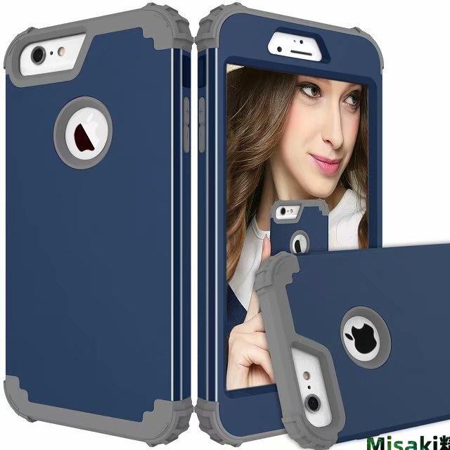 軍工盔甲防摔手機殼適用蘋果6s螢幕全包iPhone6Plus矽膠雙層加厚-Misaki精品