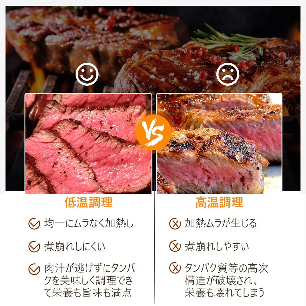 【折300+10%回饋】【日本代購】低溫烹飪器真空烹飪器慢炊具beemyi IPX7防水低溫烹飪機Sous vide 面向日本設計(白色) 5