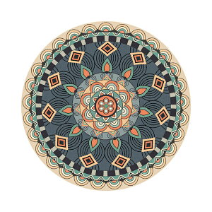 地毯 北歐摩洛哥民族風圓形地毯臥室床邊地毯客廳電腦轉椅墊衣帽間書房