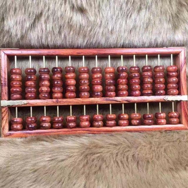 【精緻小巧】算盤老式木質海南黃花梨算盤老式實木長方形海黃算盤
