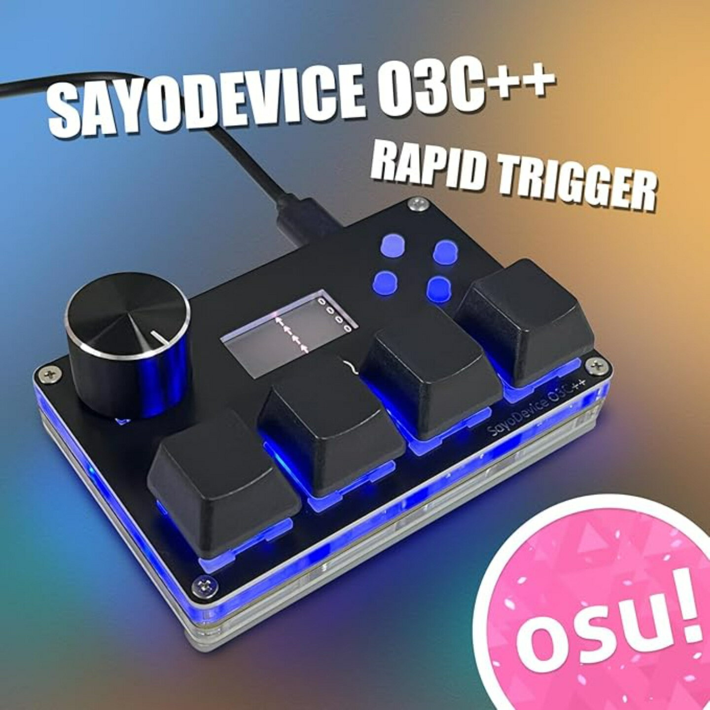 SayoDevice O3C Rapid Trigger磁軸遊戲鍵盤自定義 OSU DJMAX