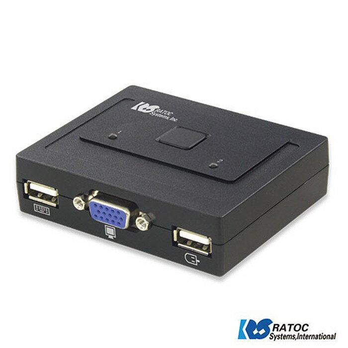 日本 RATOC 2-Port VGA USB電腦KVM切換器 電競切換器 電腦轉換器