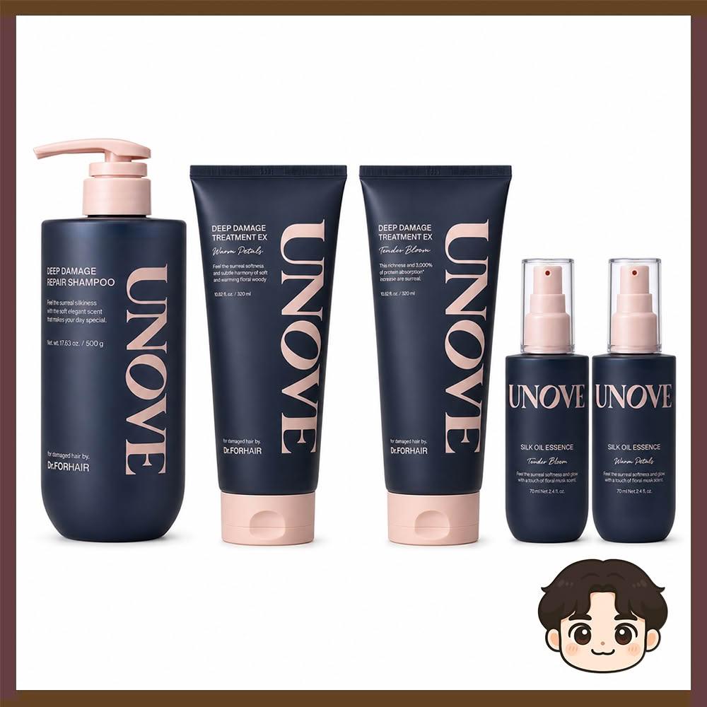 UNOVE 修護髮系列 洗髮精500ml／護髮膜320ml／護髮精油70ml（單瓶／官方公司貨）｜韓國護髮 受損髮護理 柔順修護 香氛護髮髮精油70ml(單瓶)(官方公司貨)