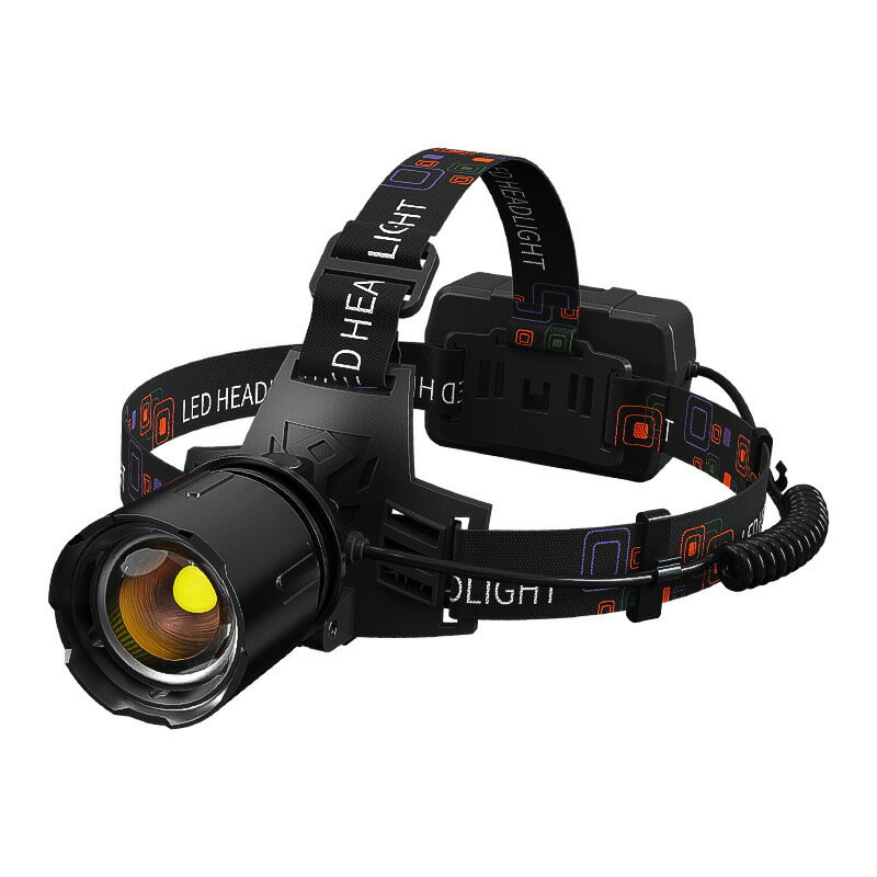 頭燈LED充電頭戴式變焦釣魚超長續航戶外強光探照燈