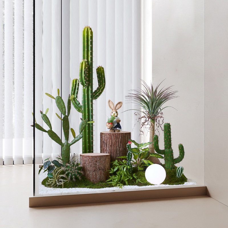 【仿真度高達99%】室內假綠植仙人掌仙人柱大型櫥窗裝飾綠植造景套裝景觀擺件佈置