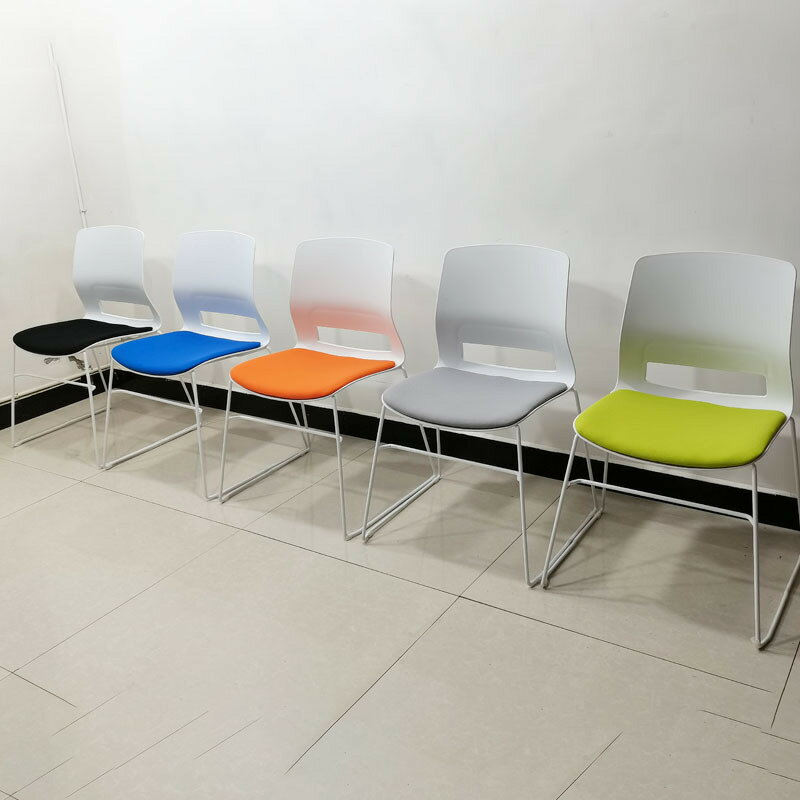 休閒椅 家用辦公椅無扶手舒適久坐會議室接待椅培訓椅弓形餐椅