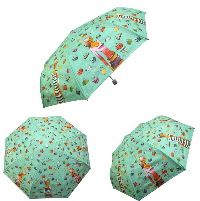 【海夫生活館】輕量 城市女孩 三折傘 雨傘(Lv0046) 共八款 4