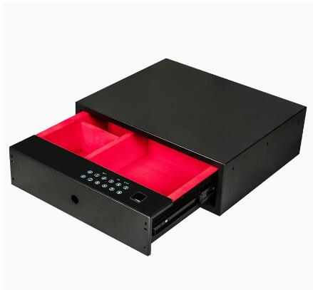衣櫃密碼抽屜式保險箱家用小型隱藏嵌入式智慧保險抽屜全鋼防盜隱形保險櫃 雙11全館免運