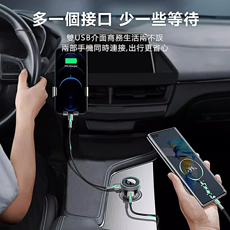 Baseus倍思 樂行車載藍牙MP3雙口充電器CCLH01【APP享6%回饋】 1
