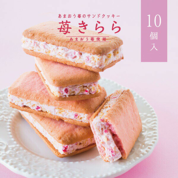 【10盒免運！】苺Kirara 甘王草莓夾心餅 (10個裝)*10盒  甜點日本必買 | 日本樂天熱銷 0