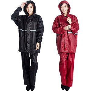 1韓國時尚兩件式雨衣套裝夜光戶外超防風超防雨騎車登山多重防水人身部品兩截式
