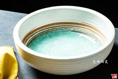 宅配 超取 免運【堯峰陶瓷】日式餐具 綠如意系列 8吋厚缽 |沙拉碗|水果碗|冰品碗|套組餐具系列|餐廳營業用|日式餐具系列