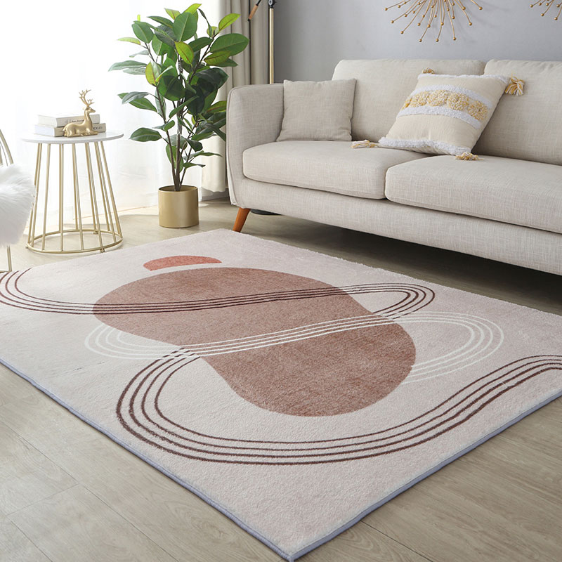 仿羊絨現代簡約客廳地毯臥室北歐ins風床邊毯極簡家用抽象大地毯