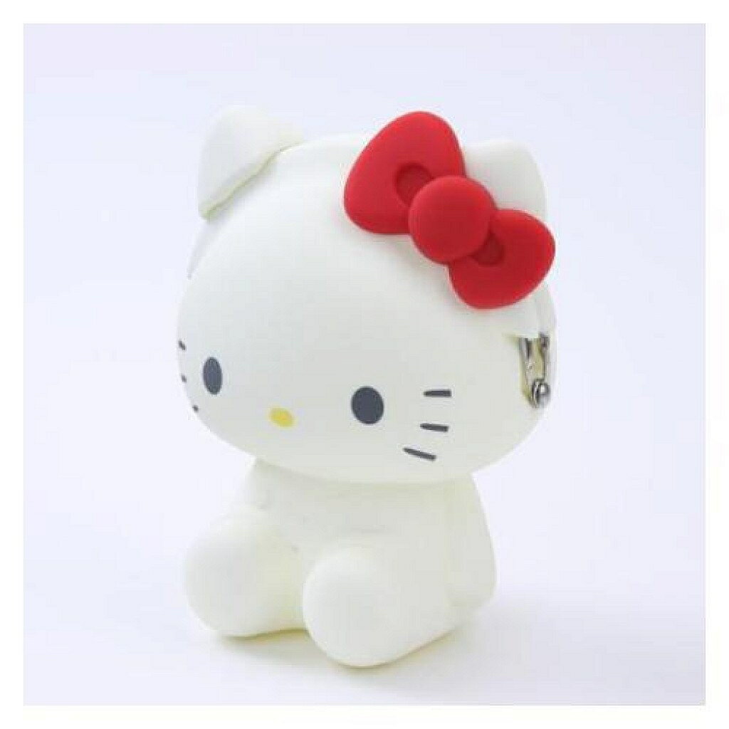 【震撼精品百貨】Hello Kitty 凱蒂貓 kitty 3D 矽膠人形零錢包-白#77676 震撼日式精品百貨