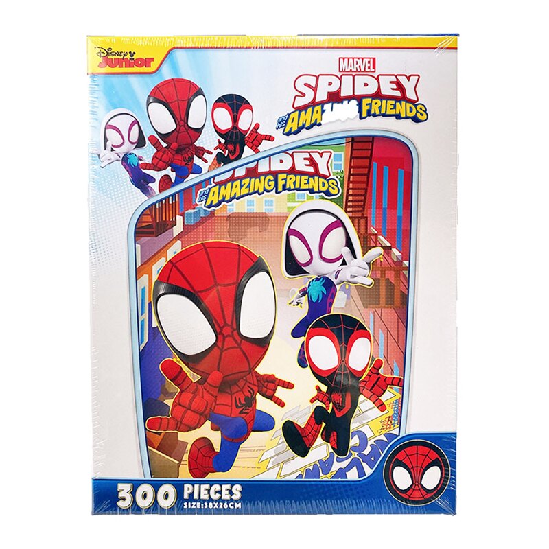 蜘蛛人拼圖 300片拼圖 MR013E/一盒入(定280) 蜘蛛人與他的神奇朋友們 漫威拼圖 MARVEL spiderman 漫威英雄 正版拼圖 台灣製造 38x26